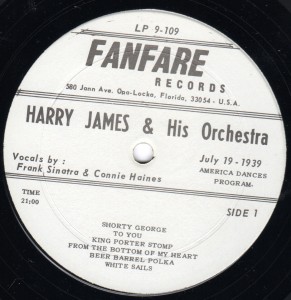 1939-07-19 Frank Sinatra Harry James America Dances Program LP