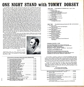 1940-11-26 Frank Sinatra One Night Stand with Tommy Dorsey