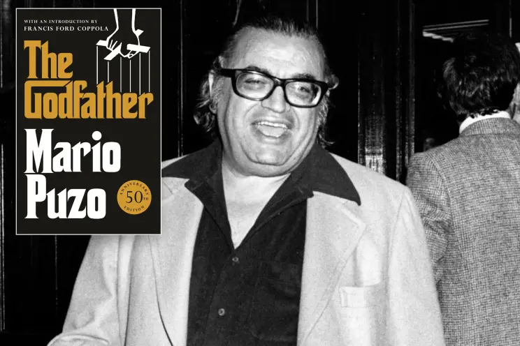 Author Mario Puzo and the book The Godfather